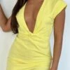 Make It Shine Mini Dress Yellow