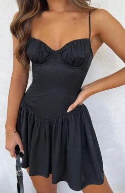 Take My Advice Mini Dress Black -White Fox Sales IMG 1377