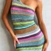 Life Moves On Mini Dress Rainbow Stripe 1 Life Moves On Mini Dress Rainbow Stripe -White Fox Sales IMG 6107