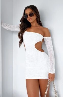 Summer's Over Long Sleeve Mini Dress White 13 Summer's Over Long Sleeve Mini Dress White -White Fox Sales IMG 6532