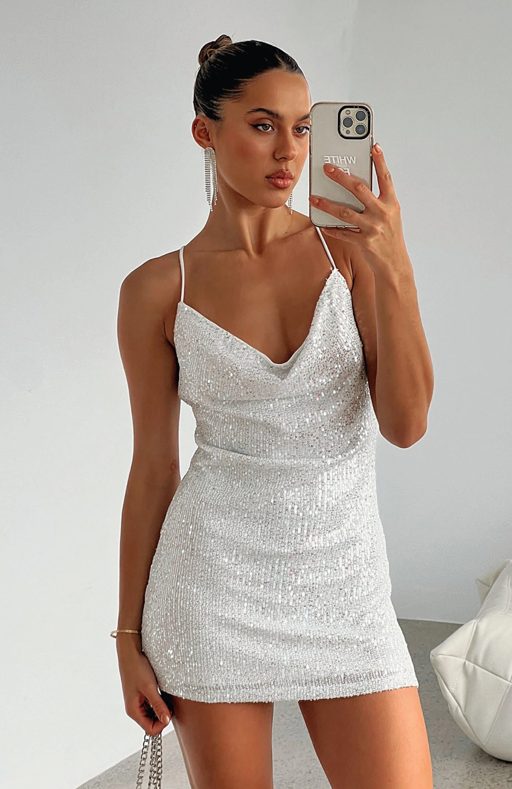 Lost In You Sequin Mini Dress Silver 3 Lost In You Sequin Mini Dress Silver