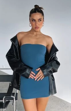 I've Got Plans Mini Dress Dark Teal -White Fox Sales I VE GOT PLANS MINI DRESS 31 05 22 0009