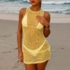 Over Him Mini Dress Lemon -White Fox Sales Imagecopy