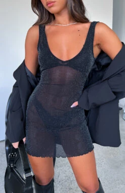 Late Night Rendezvous Mini Dress Black 13 Late Night Rendezvous Mini Dress Black -White Fox Sales LATE NIGHT DRESS 05