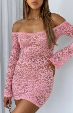 Lavish Style Long Sleeve Mini Dress Pink -White Fox Sales LAVISH STYLE LONG SLEEVE DRESS 22.08.23 01 fee333b1 e916 4c15 9ba9 077e433dd087