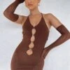 Link Up Mini Dress Chocolate