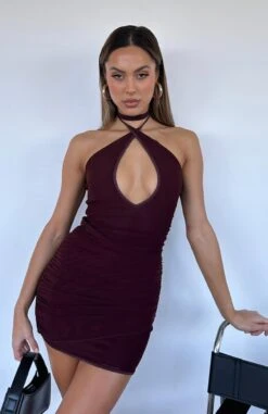 Long Nights Mini Dress Burgundy 16 Long Nights Mini Dress Burgundy -White Fox Sales LONG NIGHTS MINI DRESS 11.07.23 04