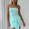 Love Me More Strapless Mini Dress Aqua -White Fox Sales LOVE ME MORE DRESS 02 08 23 01