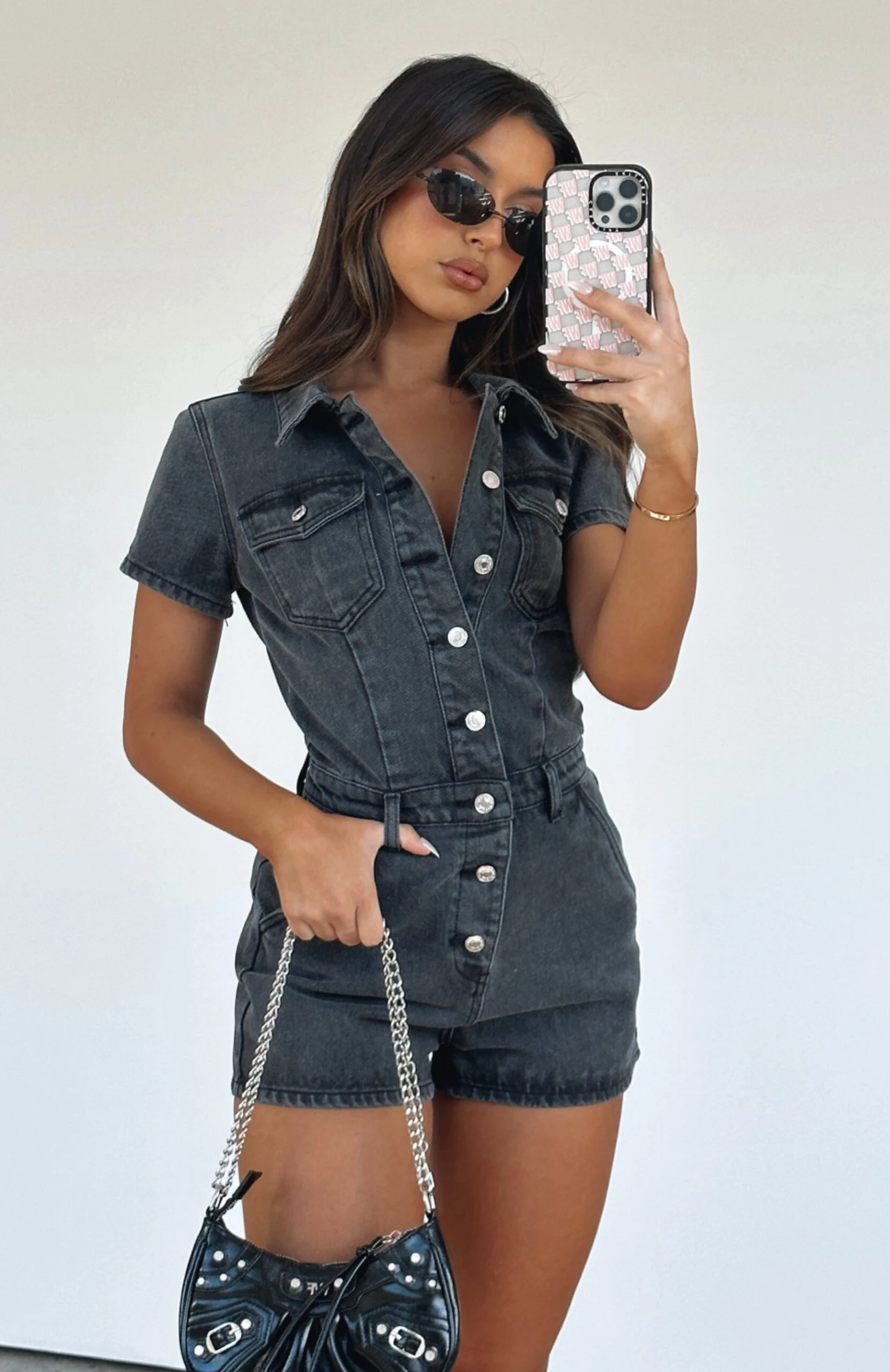 Made For Her Playsuit Black Acid Wash 8 Made For Her Playsuit Black Acid Wash - Image 6