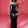 The Dr Mitchell Kim Maxi Dress Obsidian -White Fox Sales MIK TESTA x WF 06