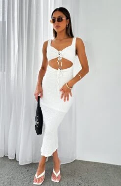 Mine Forever Midi Dress White