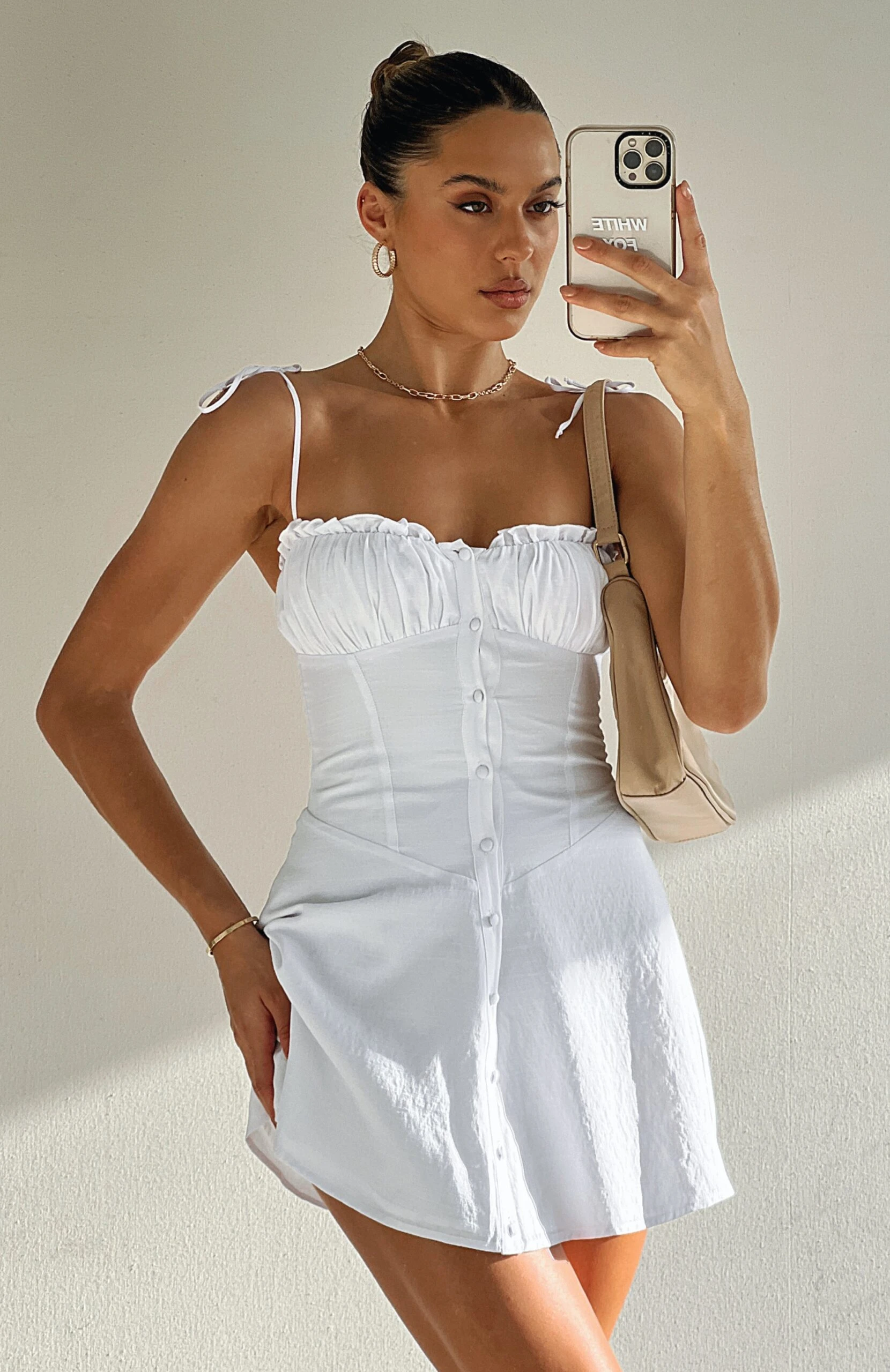 Plastic Heart Mini Dress White 3 Plastic Heart Mini Dress White