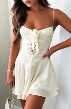Stay Together Mini Dress Cream 22 Stay Together Mini Dress Cream -White Fox Sales STAY TOGETHER DRESS 02.05.23 09