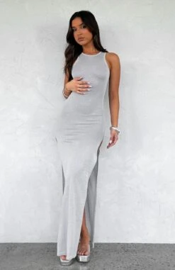 Under The Moonlight Maxi Dress Silver -White Fox Sales UNDER THE MOONLIGHT MAXI DRESS 27.06.23 01