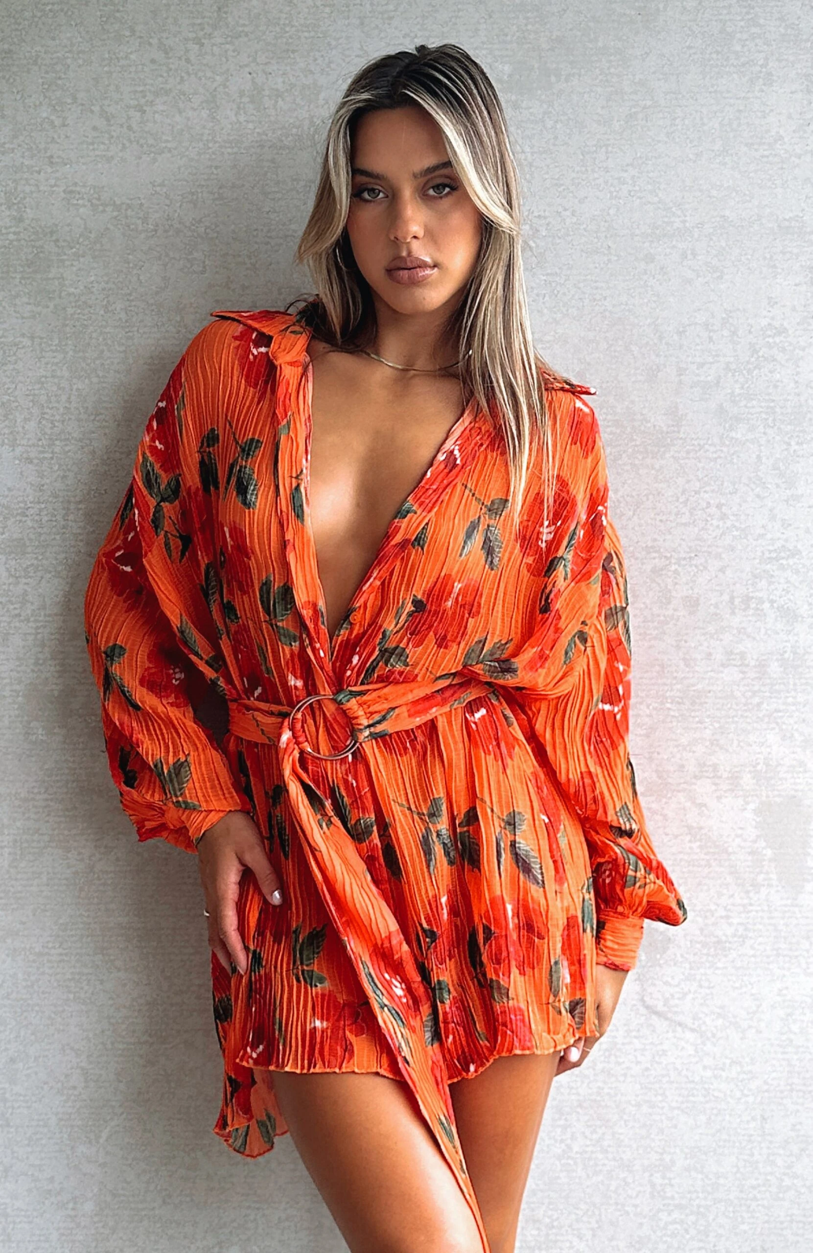 You Drive Me Crazy Long Sleeve Mini Dress Spicy Rose 8 You Drive Me Crazy Long Sleeve Mini Dress Spicy Rose - Image 6