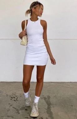 Star Power Ribbed Mini Dress White -White Fox Sales sophiebatzloff 0ea42090 efb1 4085 829f 2658ede40e3a